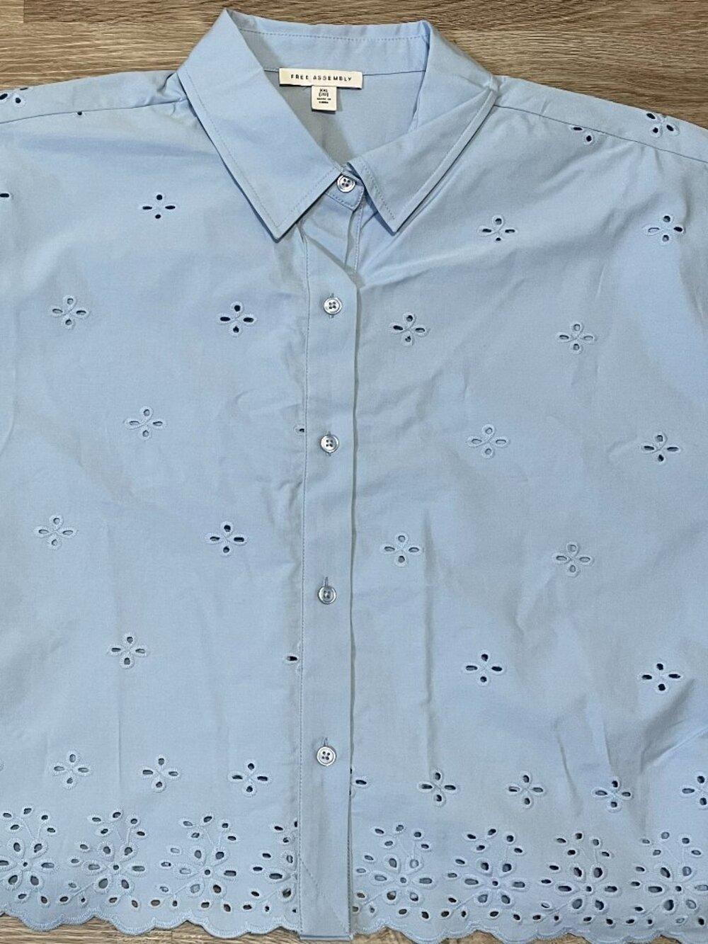 Cotton Eyelet Shirt - Picture 6 of 16